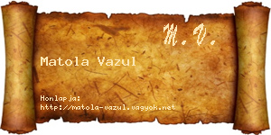 Matola Vazul névjegykártya